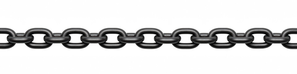 Fototapeta premium Seamless black chain design, featuring interlocking links that create strong and sturdy appearance. This graphic can be used for various design