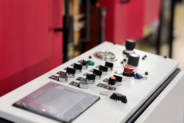 control panel of horizontal band saw machine
