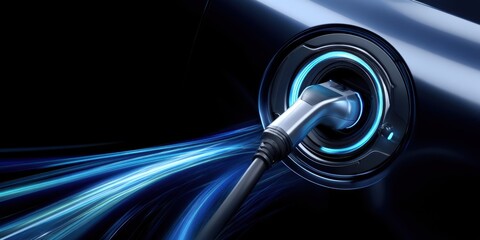 The electric vehicle charging interface illuminating the future of sustainable transport.