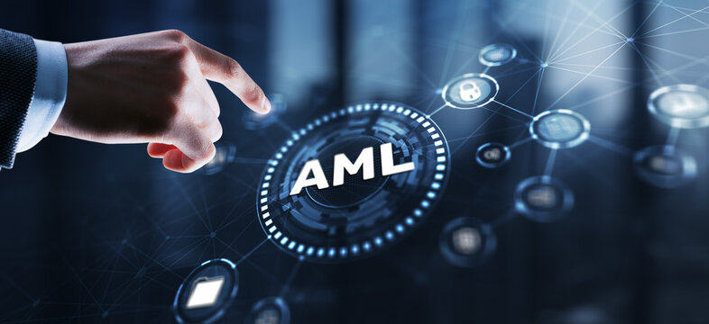AML Anti Money Laundering Financial Bank Business Technology Concept