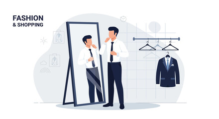 Dressing Well Preparing For Work Or A Special Event In Daily Life Concept