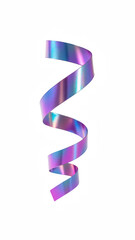 Shiny ribbon spiral in vibrant colors, perfect for celebrations and decorations, adding festive touch to any occasion