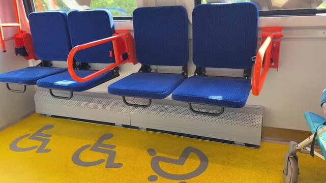 folding seats for disabled people on public transp