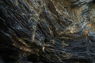 BAckground of Pancake Rock from sedimentary process in tropical rainforest island