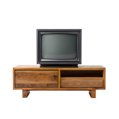 Retro Television on Wooden Console