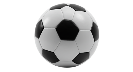 Classic soccer ball isolated on black background