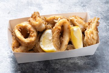 fried battered calamari seafood