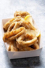 fried battered calamari seafood