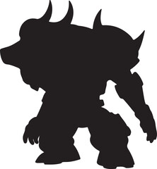 Midnight Hold in silhouette full white baackground.