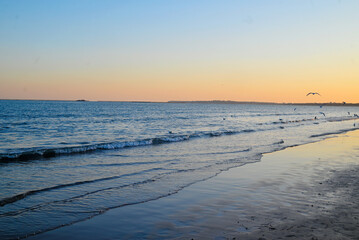 sunset on the beach