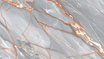 Elegant Grey Marble Texture with Rich Copper Veins, Luxurious Surface Design for Interior Decor and Architecture
