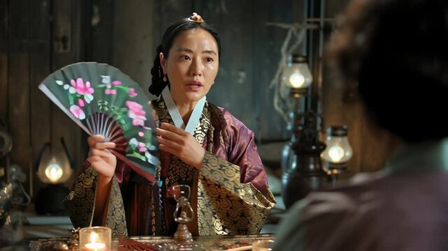 A realistic scene viewed from a front-facing camera angle like in a movie