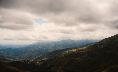 clouds over the mountains
