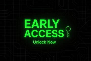 Obraz premium Neon green text reading 