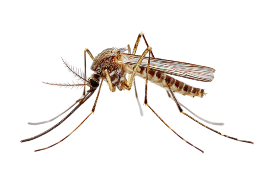 Close-up of a mosquito. Detailed view.