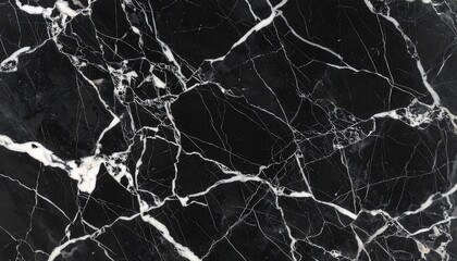 Elegant Black Marble Texture with White Veins A Luxurious Background
