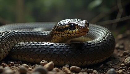 Obraz premium Serpent reptile wildlife animal nature close up snake scales predator viper serpent fauna