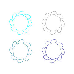 WATER SPLASH SIGN SYMBOL LOGO VECTOR
