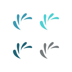 WATER SPLASH SIGN SYMBOL LOGO VECTOR
