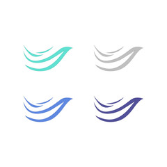 WATER SPLASH SIGN SYMBOL LOGO VECTOR
