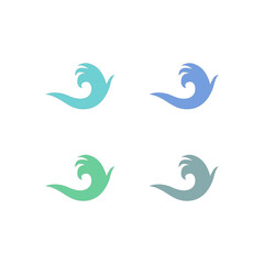 WATER SPLASH SIGN SYMBOL LOGO VECTOR
