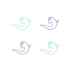 WATER SPLASH SIGN SYMBOL LOGO VECTOR
