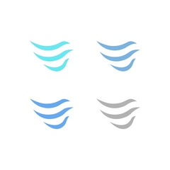 WATER SPLASH SIGN SYMBOL LOGO VECTOR

