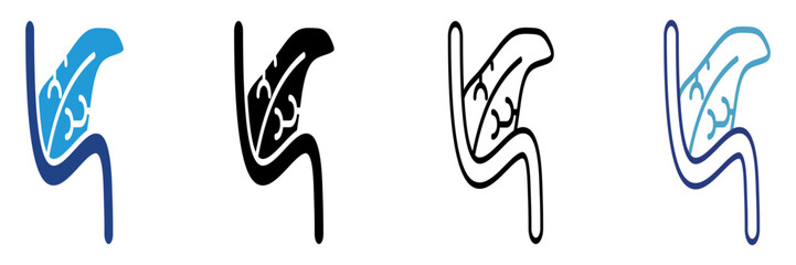 Fototapeta premium Liver or pancreas organ icon for medical health, or educational materials, organic leaf shape can represent herbal medicines, natural remedies, or health support supplements.