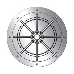 Obraz premium Steampunk ship s wheel with rivets isolated on transparent background
