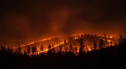fire in the woods