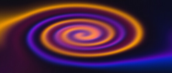 Abstract Swirling Vortex of Purple and Orange Hues