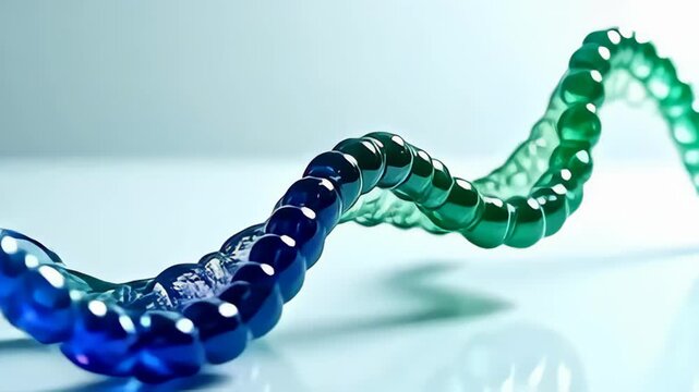 inwards angstrom mesmeric showing of science, ascertain angstrom angstrom clear particle twist same pleach silk thread roll gracefully, morph done colors of abstruse azure and emerald, with