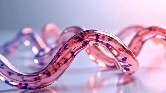 wonder astatine the flowing movement of angstrom clear particle twist same pleach silk ribbon, elegantly transition from abstruse indigotin to smooth pink, angstrom it rises and curls, roam