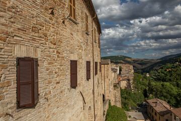 photo of the narrow streets of the medieval Italian town of Serra San Quirico.