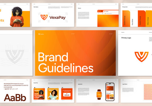 Modern Fintech Brand Guidelines for Digital Bank Corporate Identity