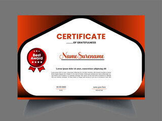 Obraz premium Clean modern certificate design template