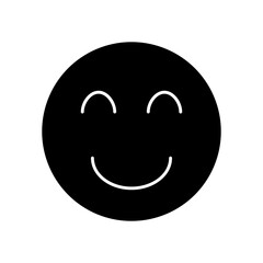 Happy Smile Face Emotion Fill Icon