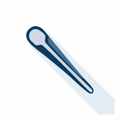 Obraz premium A close-up, minimal and contemporary vector graphic of a hairpin featuring a sleek, modern design with a subtle gradient, clean lines, perfect for beauty, fashion and hair-related themes.