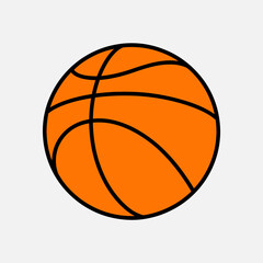 Obraz premium Classic orange basketball with black lines