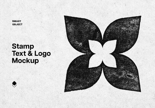 Grunge Stamp Text & Logo Mockup