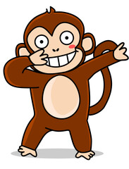 Illustration of a cool monkey