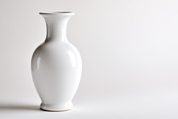 Elegant White Vase On White Background