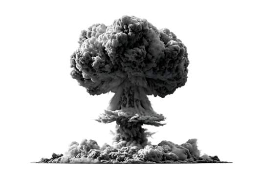 Mushroom cloud of a nuclear explosion.