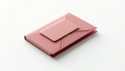 A blush-toned envelope-shaped storage container.
