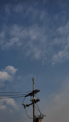 power lines on the sky