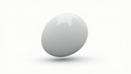 Obraz premium Light gray oval shape on white background.