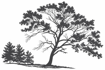 Obraz premium Top View Trees and Bushes – Landscape Architecture Elements Set
