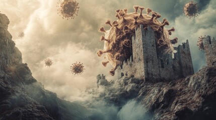 Surreal Exploration of Micro World Revealing Influenzas Haunting Presence