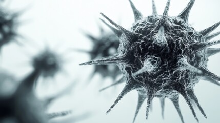 Detailed Illustration of Dengue Virus Highlighting Its Structure and Characteristics