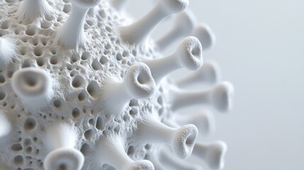 Visual Representation of Poliovirus Showcasing Its Symmetrical Structure and Intricate Details